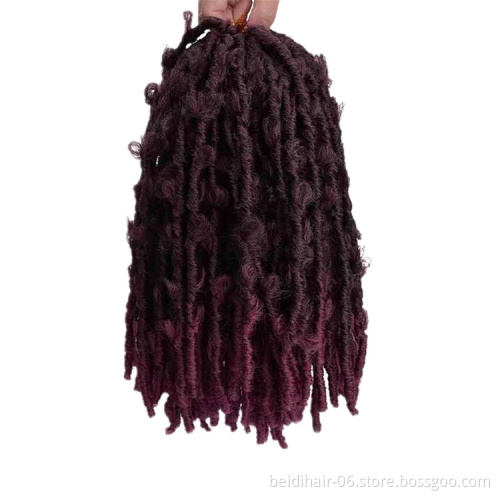 Wholesale Butterfly Locs Crochet Braids Butterfly Bob Faux locs Messy Soft Dreadlocks Twisted Pre Looped Hair